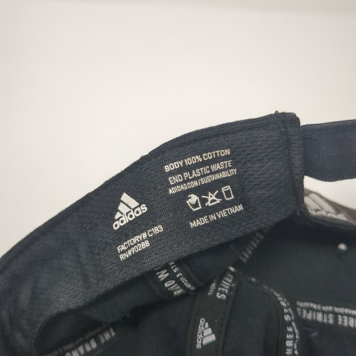 Adidas Slideback Hat Black One Size Embroidered Logo 3 Stripes Outdoor
