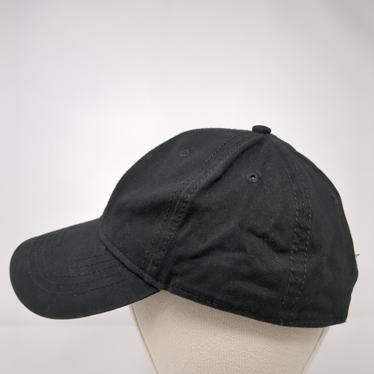 Unbranded Slideback Hat Black One Size Adjustable 6 Panel Solid Blank