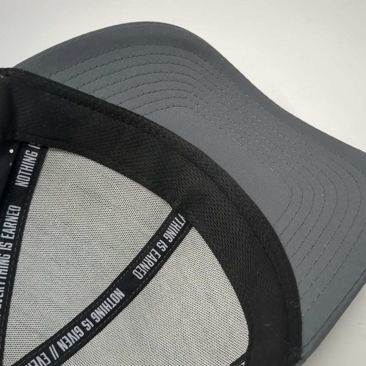 Gymreapers Trucker Hat Gray One Size Perforated Skull Performance Snapback