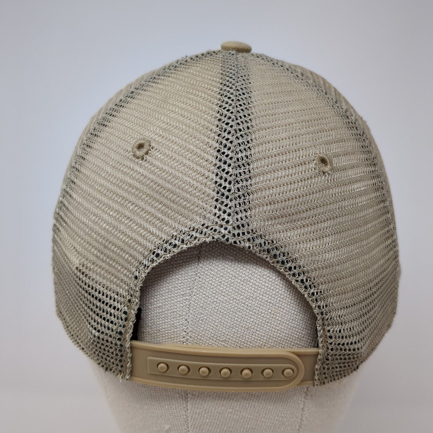 Seneca Snapback Trucker Hat Tan OS Adjustable Mesh Back Embroidered Carhartt