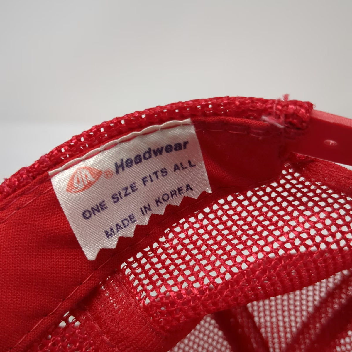 Headwear Trucker Hat Red One Size DeVilbiss Air Compressor Mesh Back Snapback