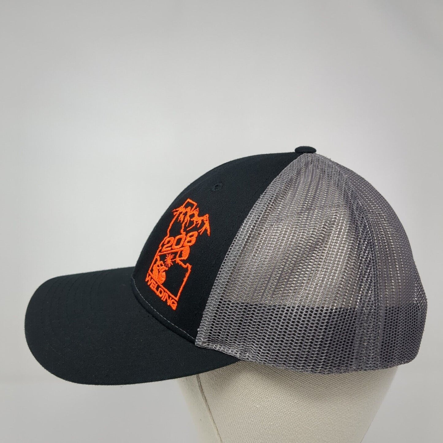 208 Welding Snapback Trucker Hat Black M/L Adjustable Mesh Back Richardson