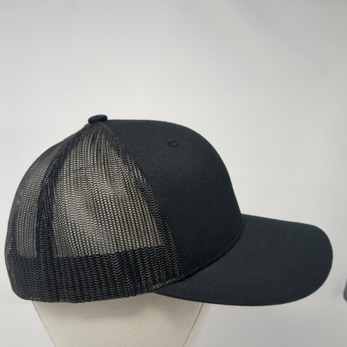 Wolf One Farms Snapback Mesh Back Trucker Hat Black One Size Yupoong
