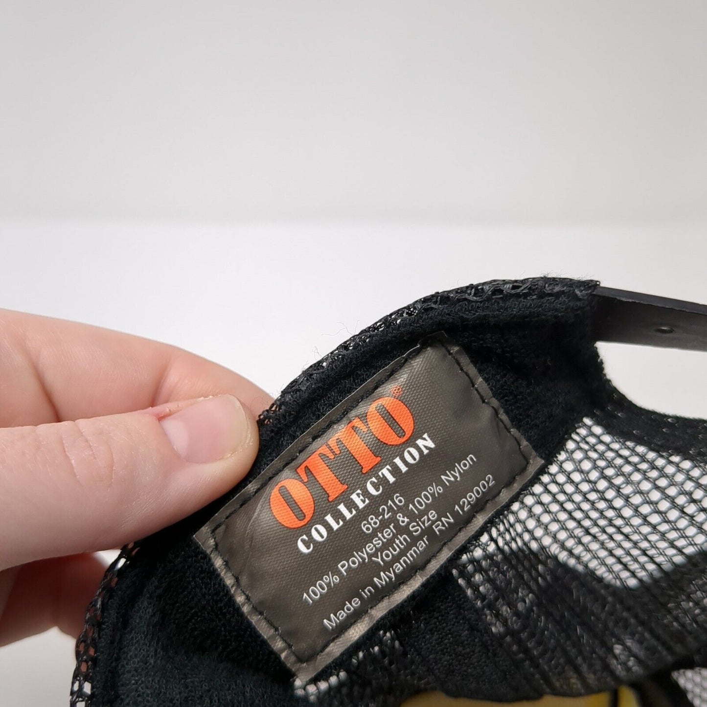 STACYC Snapback Rope Trucker Hat Black Youth One Size Mesh Back Otto