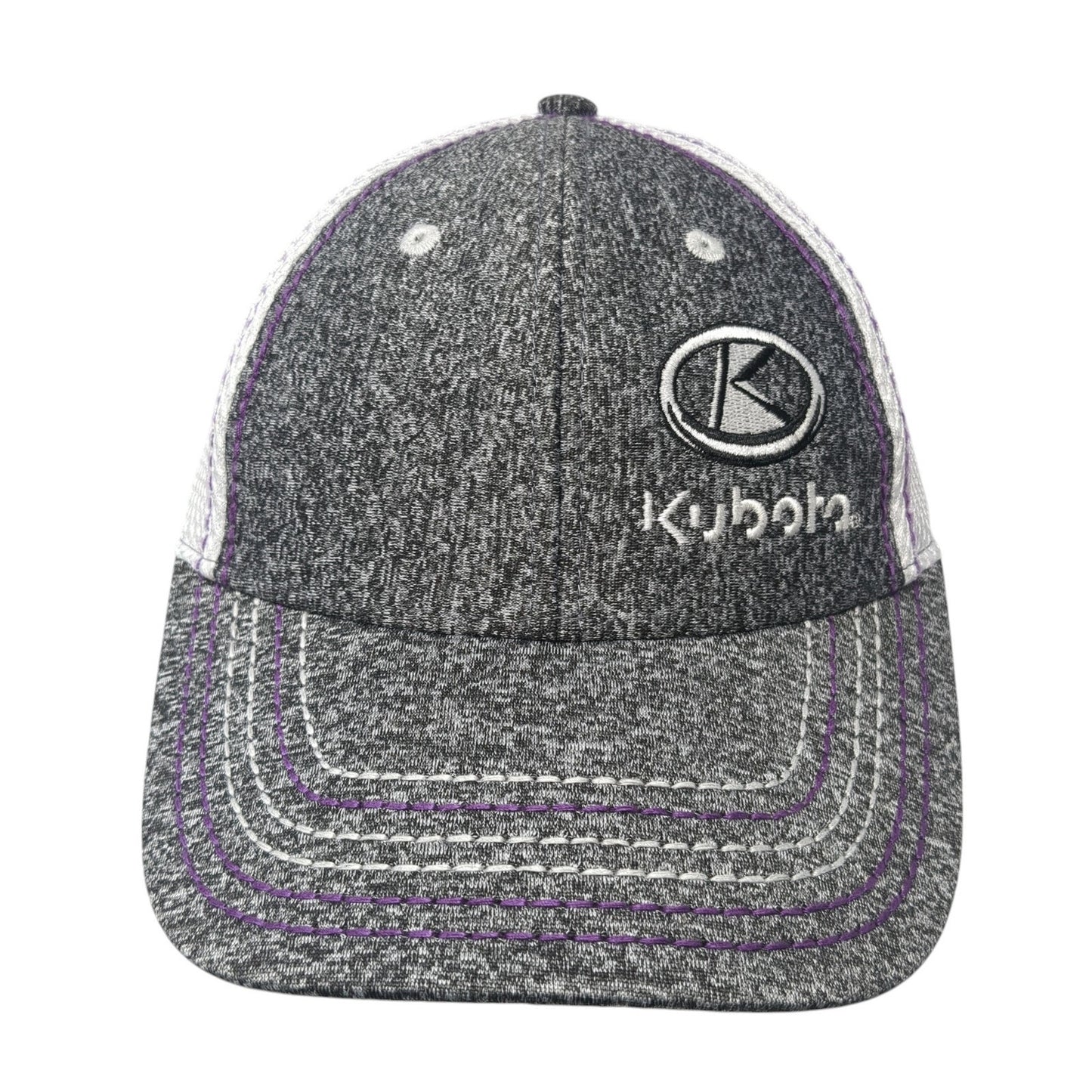 Kubota Strapback Hat Gray One Size Mesh Back Colorblock Fast Eddie