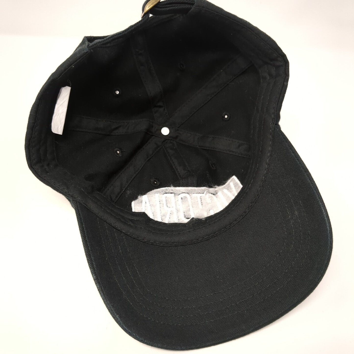 Victoria Sport Slideback Hat Black OS Adjustable Embroidered 6 Panel Cotton