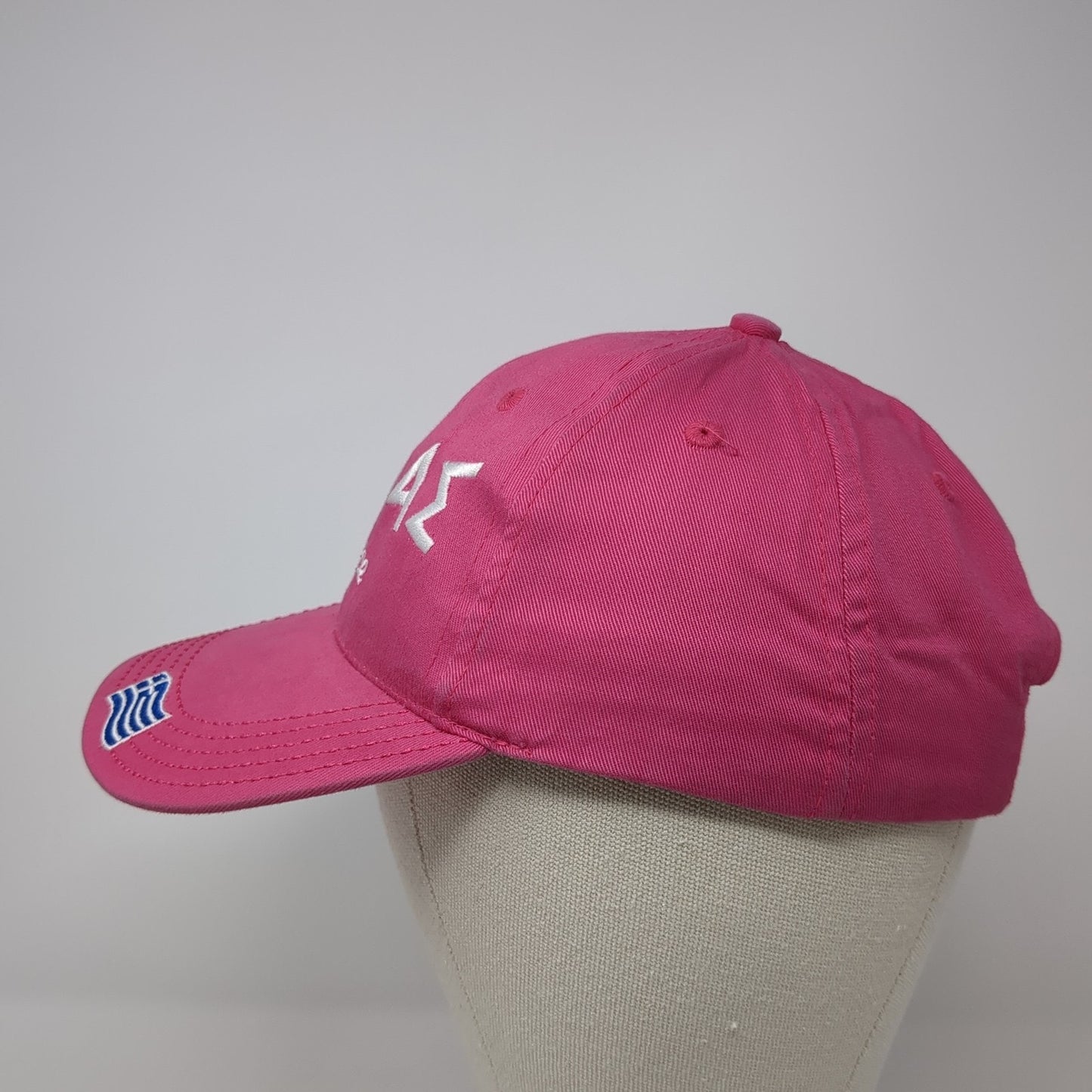Greece Strapback Baseball Cap Pink One Size Adjustable Embroidered Patriotic