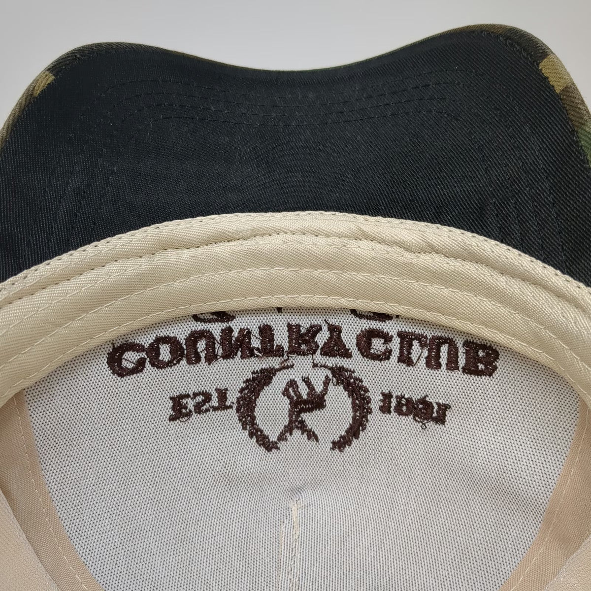 American Attire 5 Panel Beige One Size Country Club Deer Camo Snapback Hat