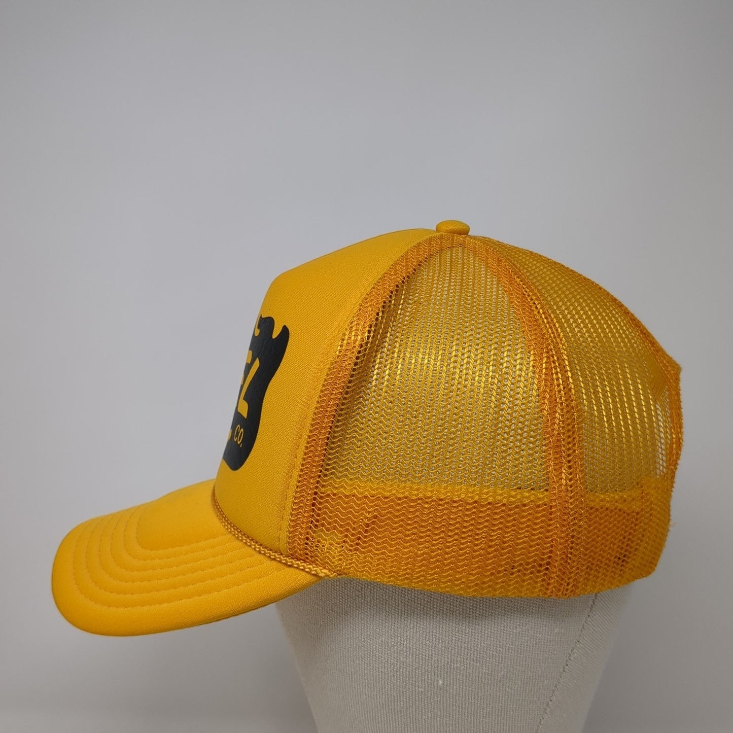 Axel Co. Snapback Trucker Hat Yellow One Size Adjustable Mesh Back Rope Otto