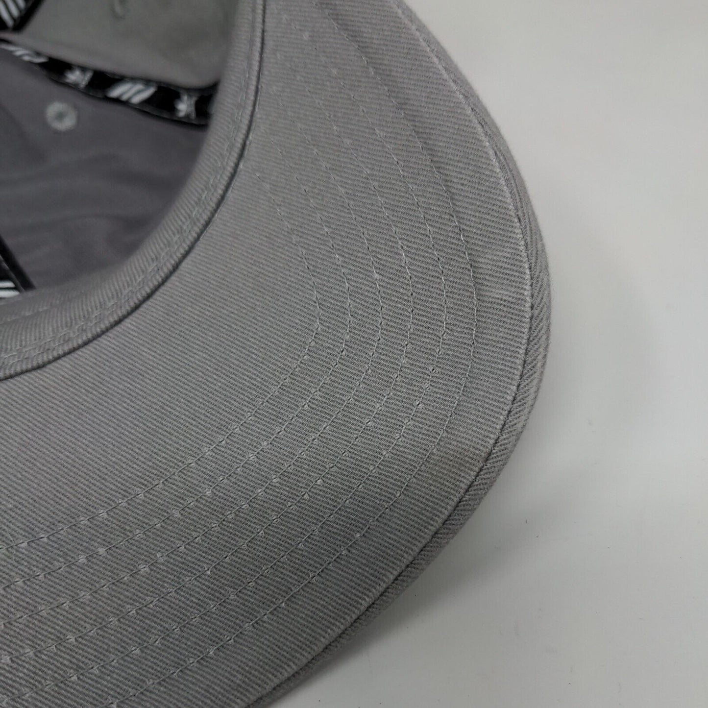 Adidas Trefoil Slideback Hat Gray OSFM Embroidered Solid Vent Holes