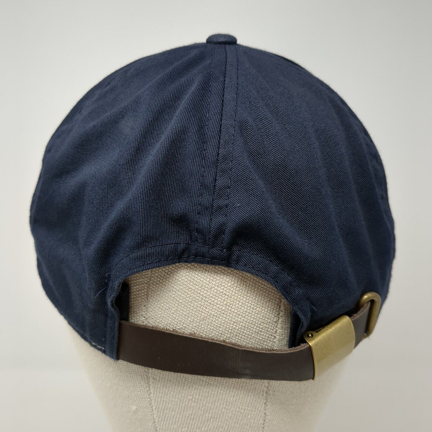 Ecliptic Brewing Slideback Hat Blue One Size Leather Strap Richardson