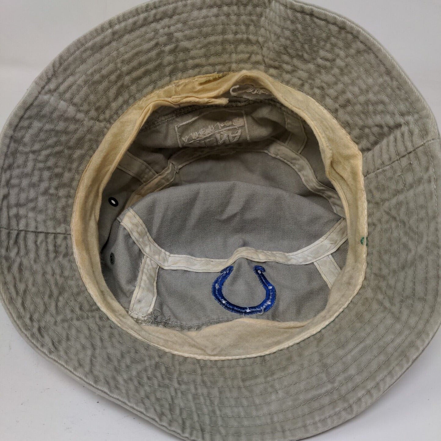 MBNA America Indiana Colts Fisherman Bucket Hat Tan One Size Vented Holes