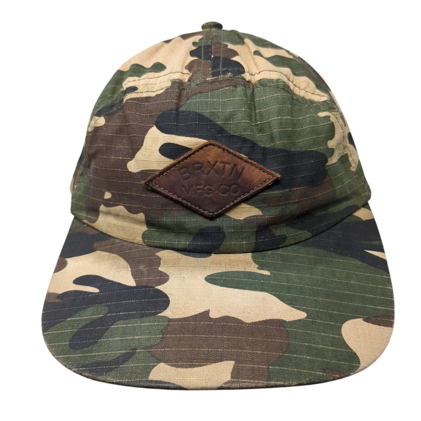 Brxtn Mfg Co Patch Slideback Hat Camouflage One Size Leather Strap