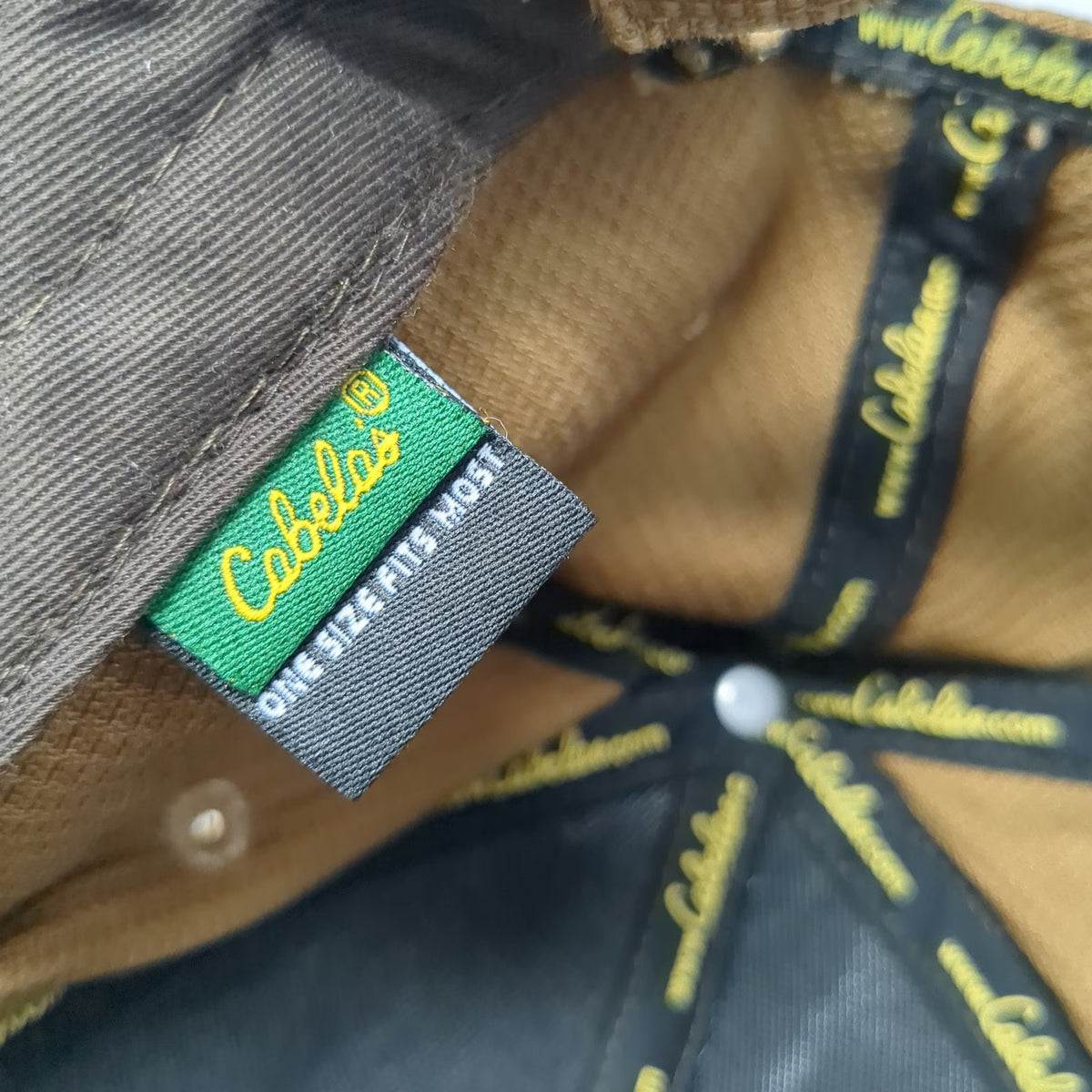 Cabela's Baseball Cap Brown One Size Waffle Knit Strapback Since 1961 Script Hat