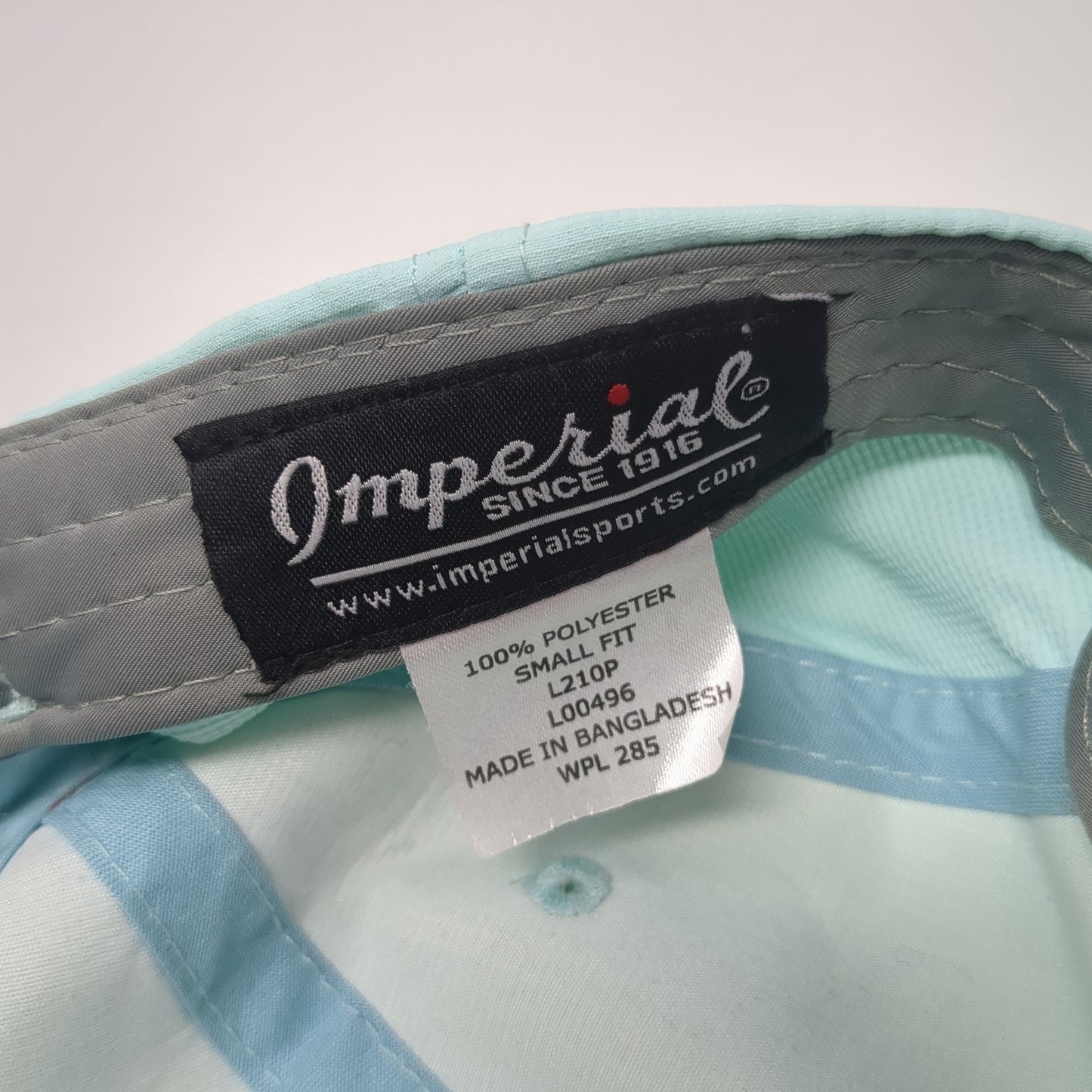 Imperial Strapback Hat Blue Small Adjustable Embroidered Logo 6 Panel