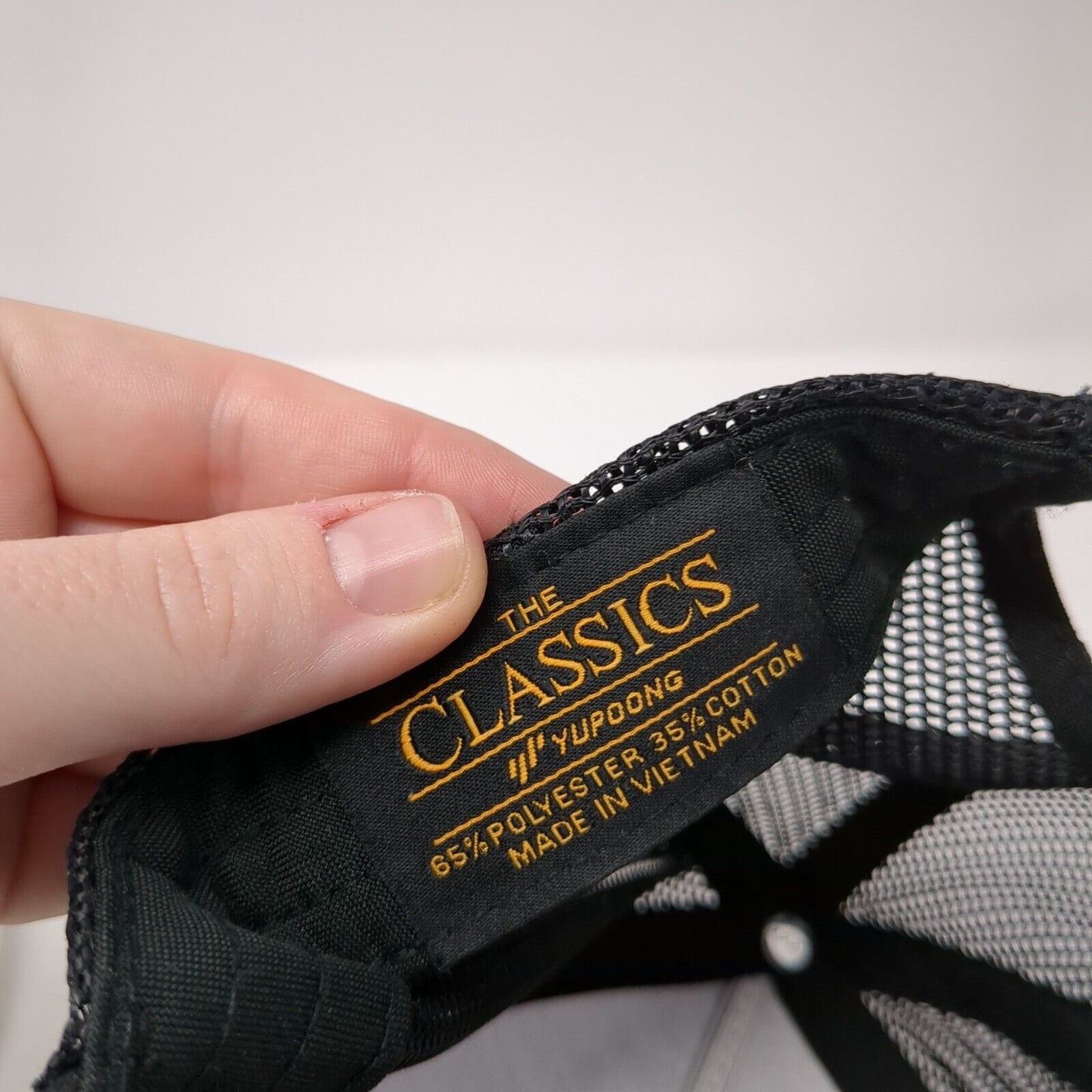 ER Snapback Trucker Hat Black One Size Adjustable Embroidered Classics Yupoong