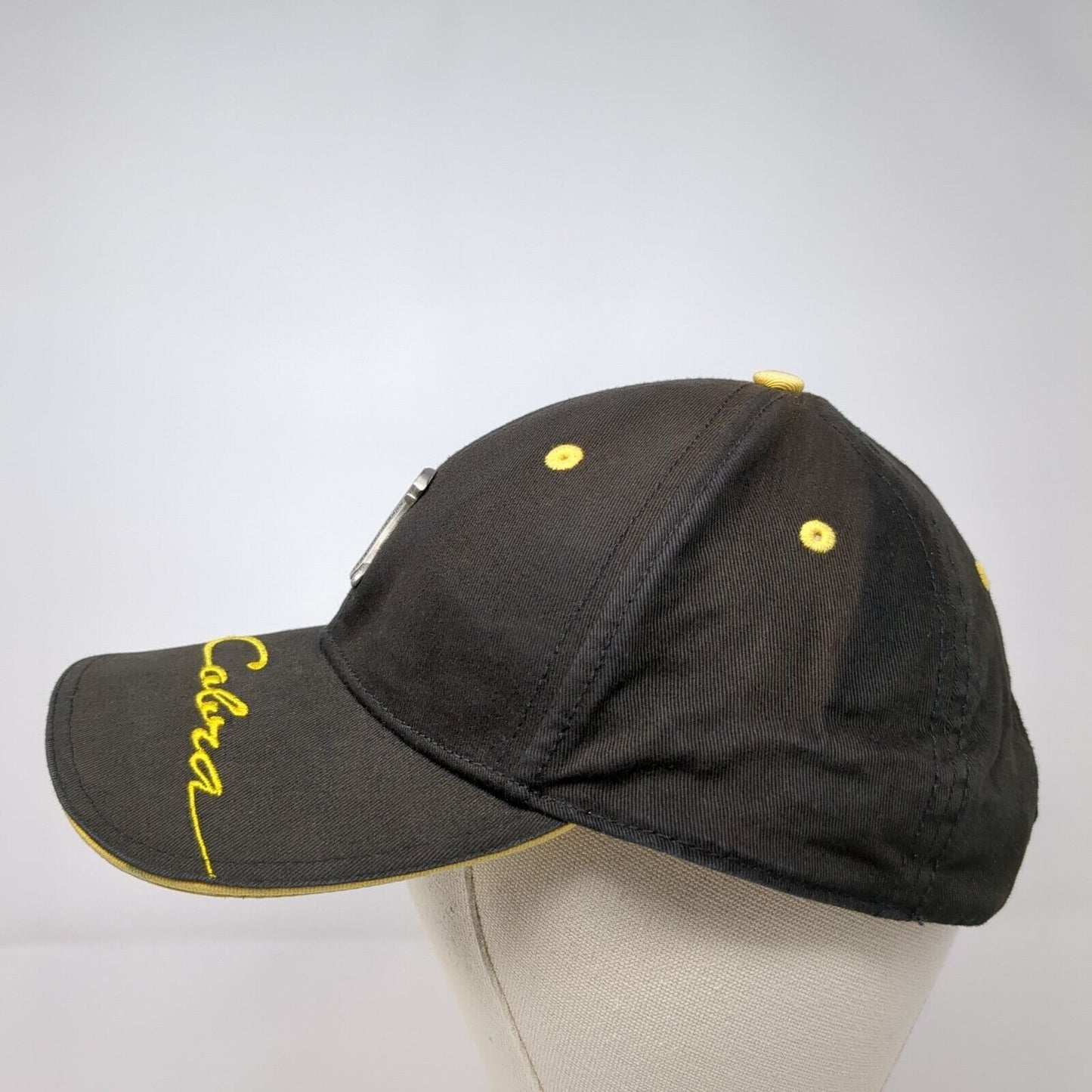 Cobra Strapback Hat Black OSFM Adjustable Embroidered Ford 6 Panel