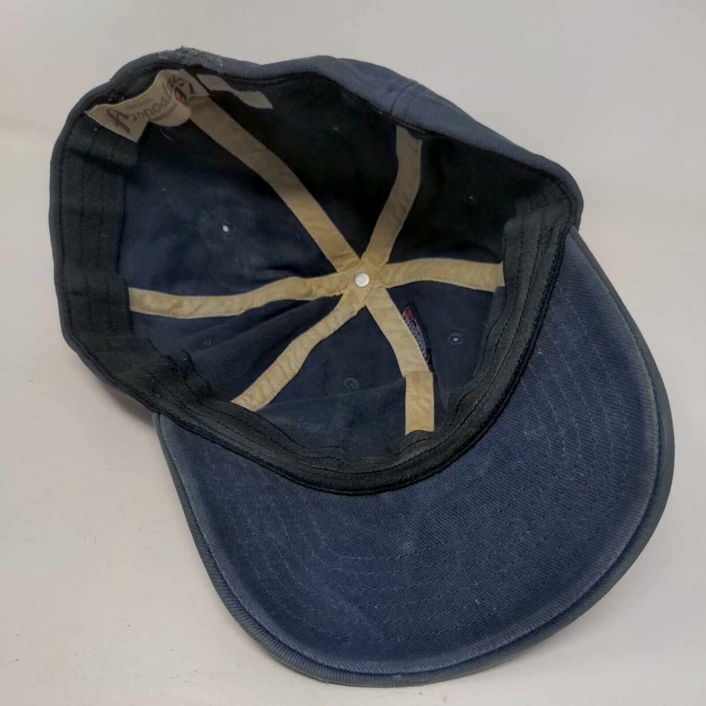 Aeropostale 87 Fitted Hat Blue Large/XL Solid 6 Panel Vent Holes