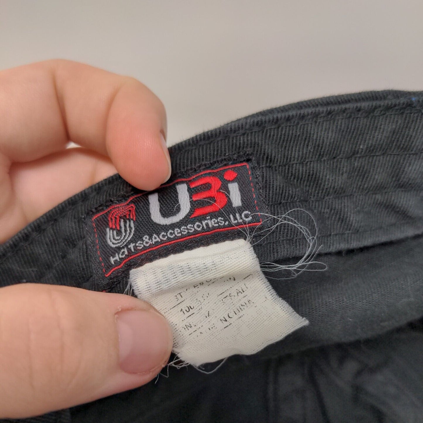 UBI Strapback Hat Black One Size Adjustable Solid 6 Panel Blank