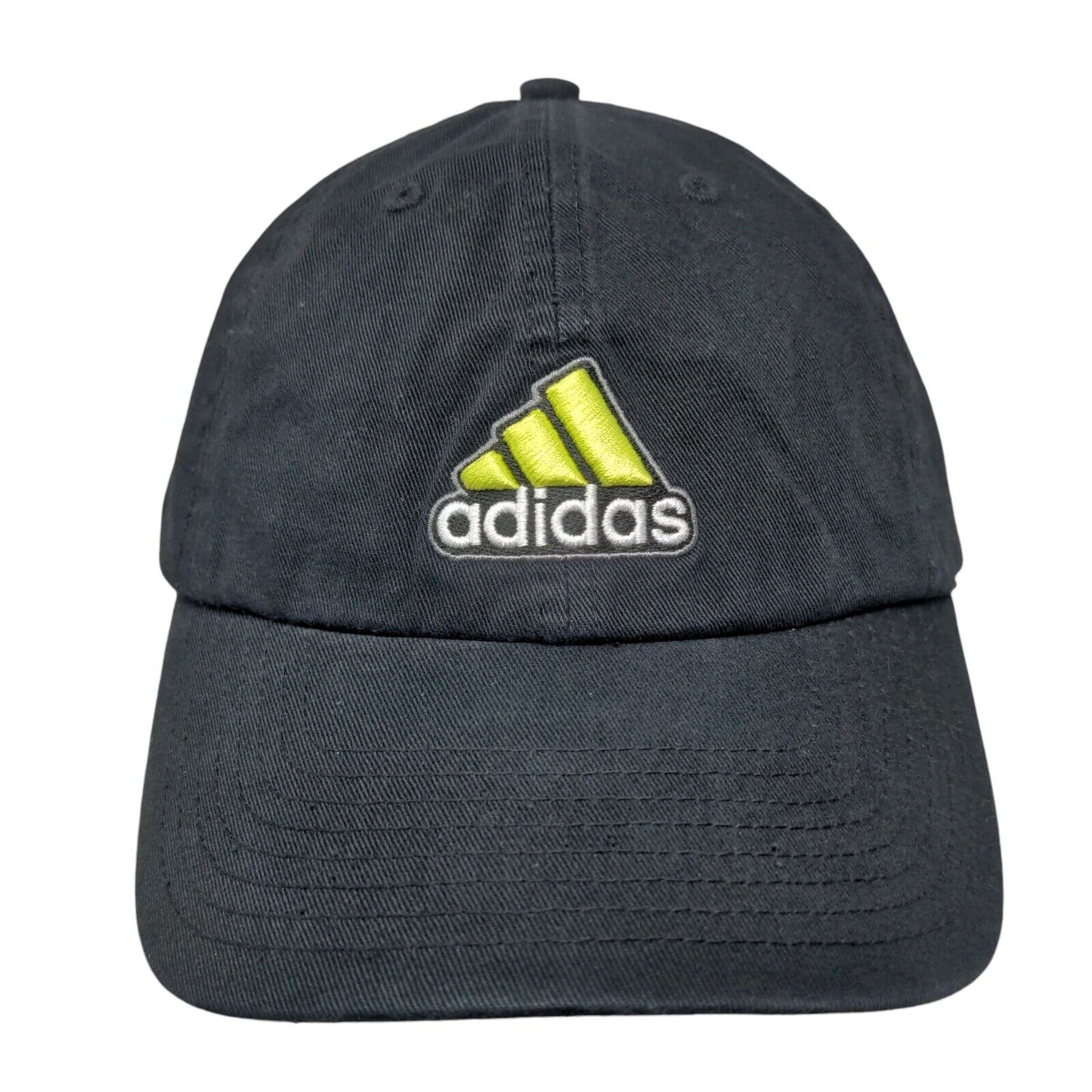 Adidas Slideback Hat Black One Size Adjustable Embroidered Climalite 6 Panel