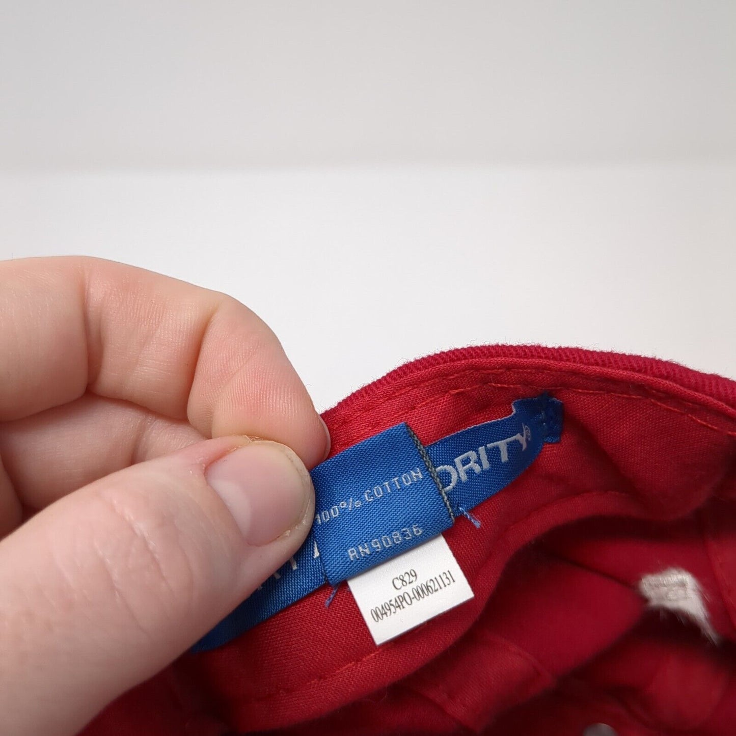 Humphreys Governor Strapback Hat Red One Size Adjustable Port Authority