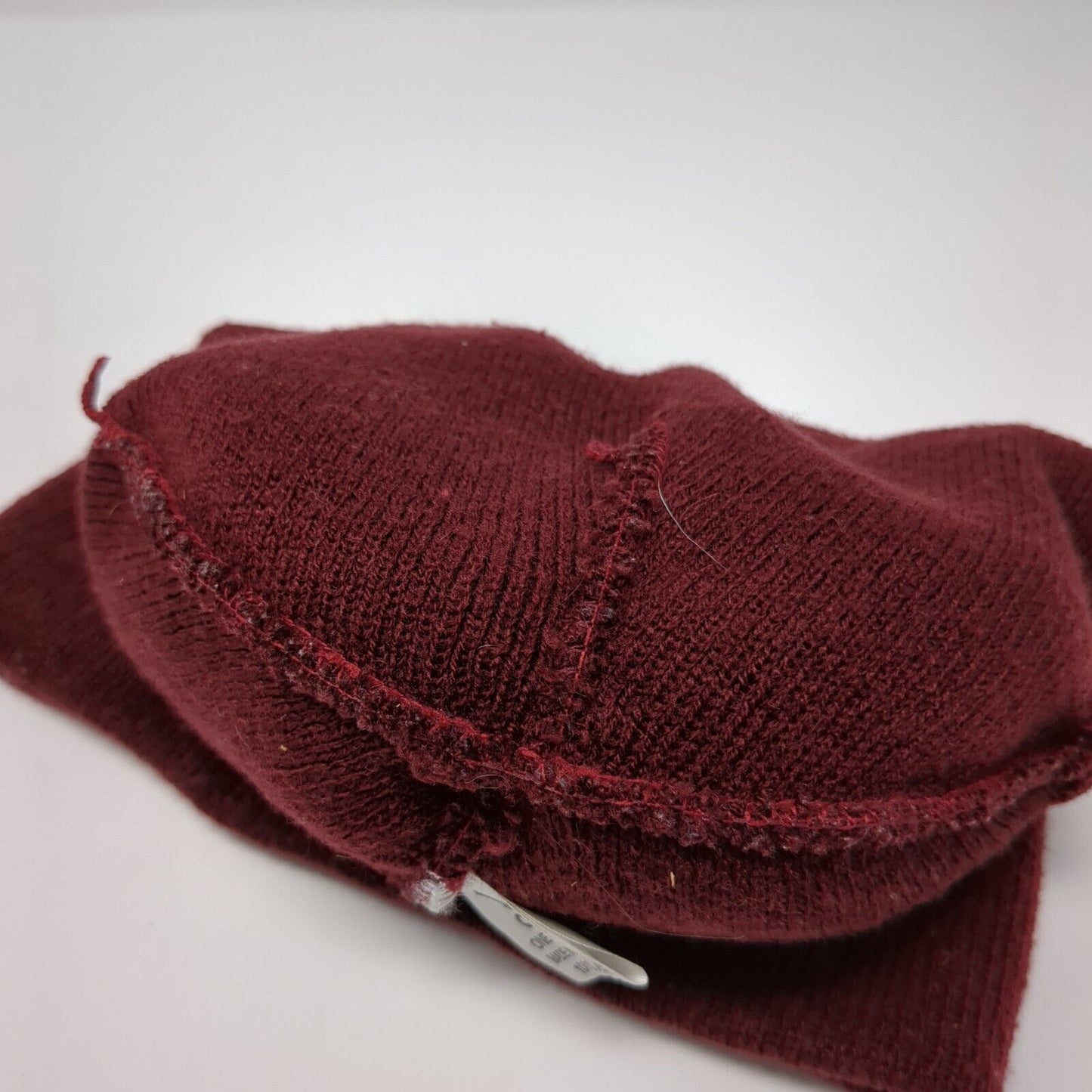 Adidas 3 Stripes Knit Beanie Hat Red One Size Stretch Embroidered