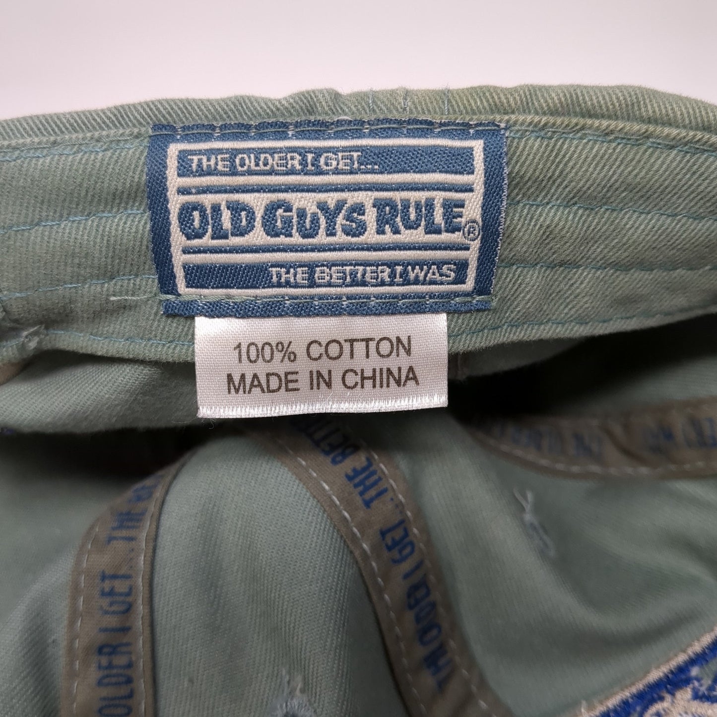 Old Guys Rule Slideback Hat Green One Size Since The Beginning Outdoor