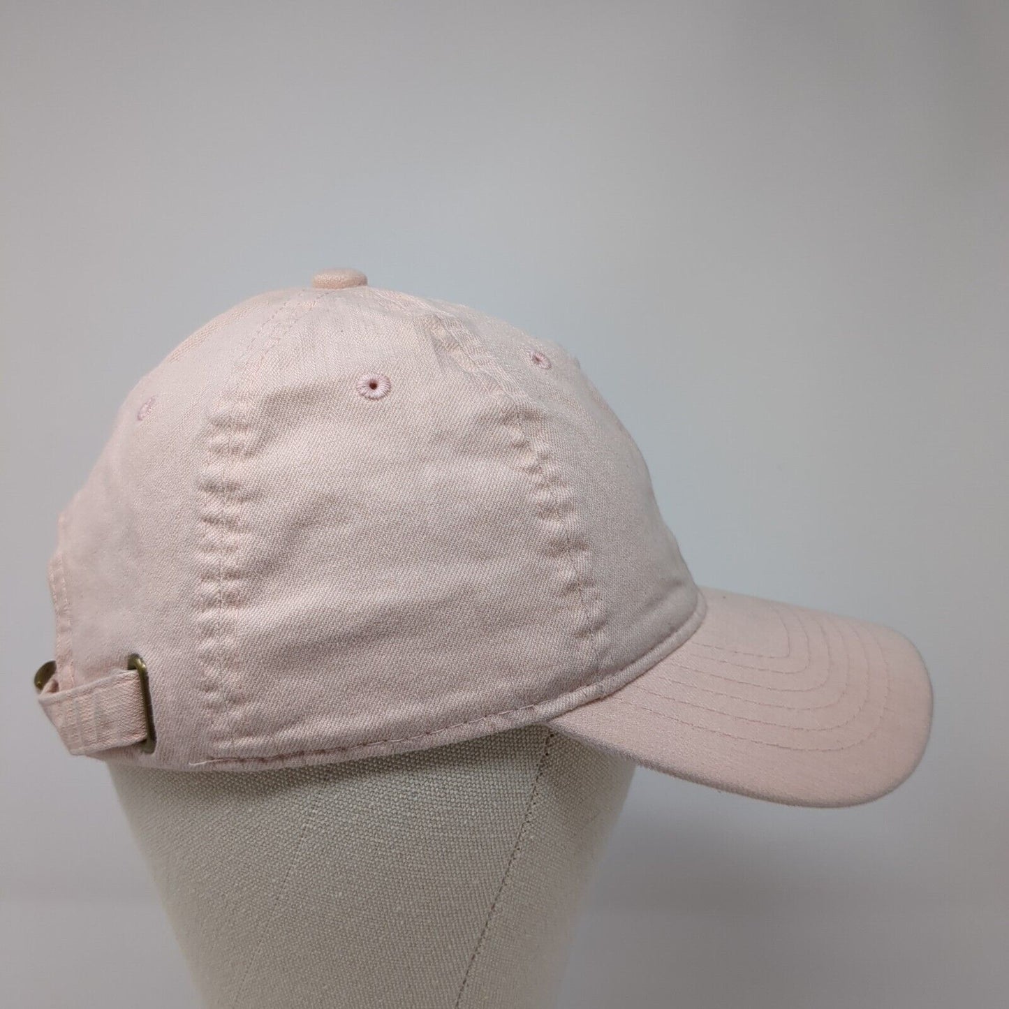 Unbranded Slideback Hat Pink One Size Adjustable Vented Holes 6 Panel Blank