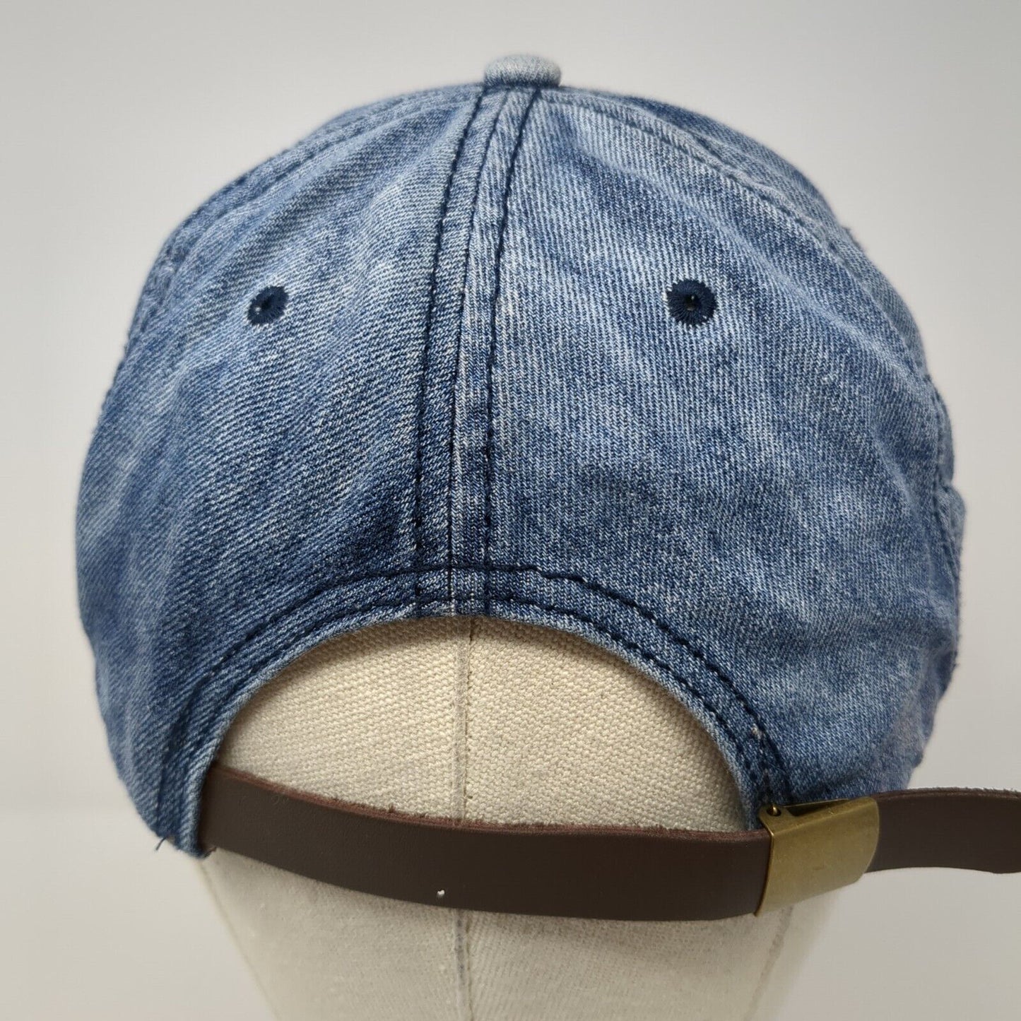 Unbranded Slideback Hat Blue One Size Adjustable 6 Panel Denim Blank