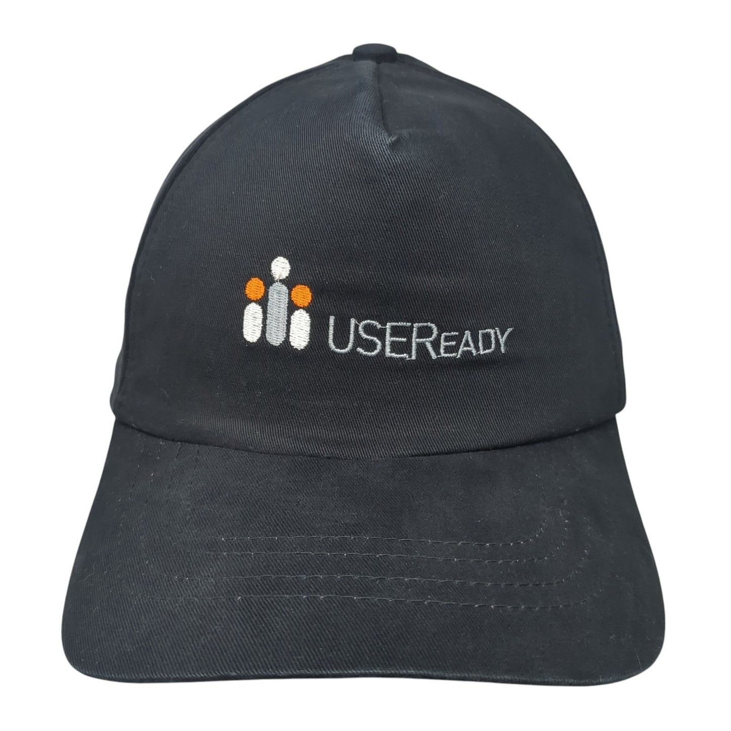 USERReady Tableau Strapback Baseball Cap Black One Size Adjustable Embroidered