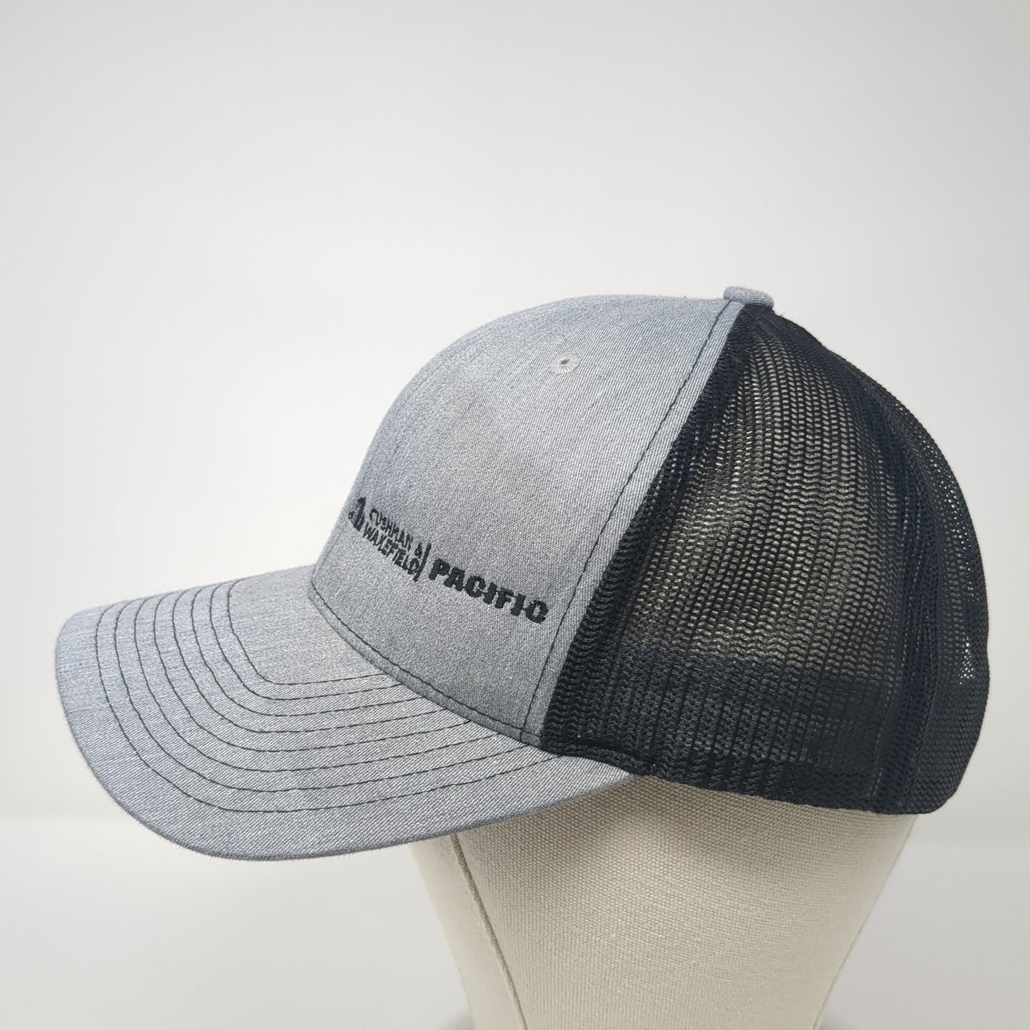 Cushman & Wakefield Pacific Snapback Trucker Hat Gray One Size Mesh Back