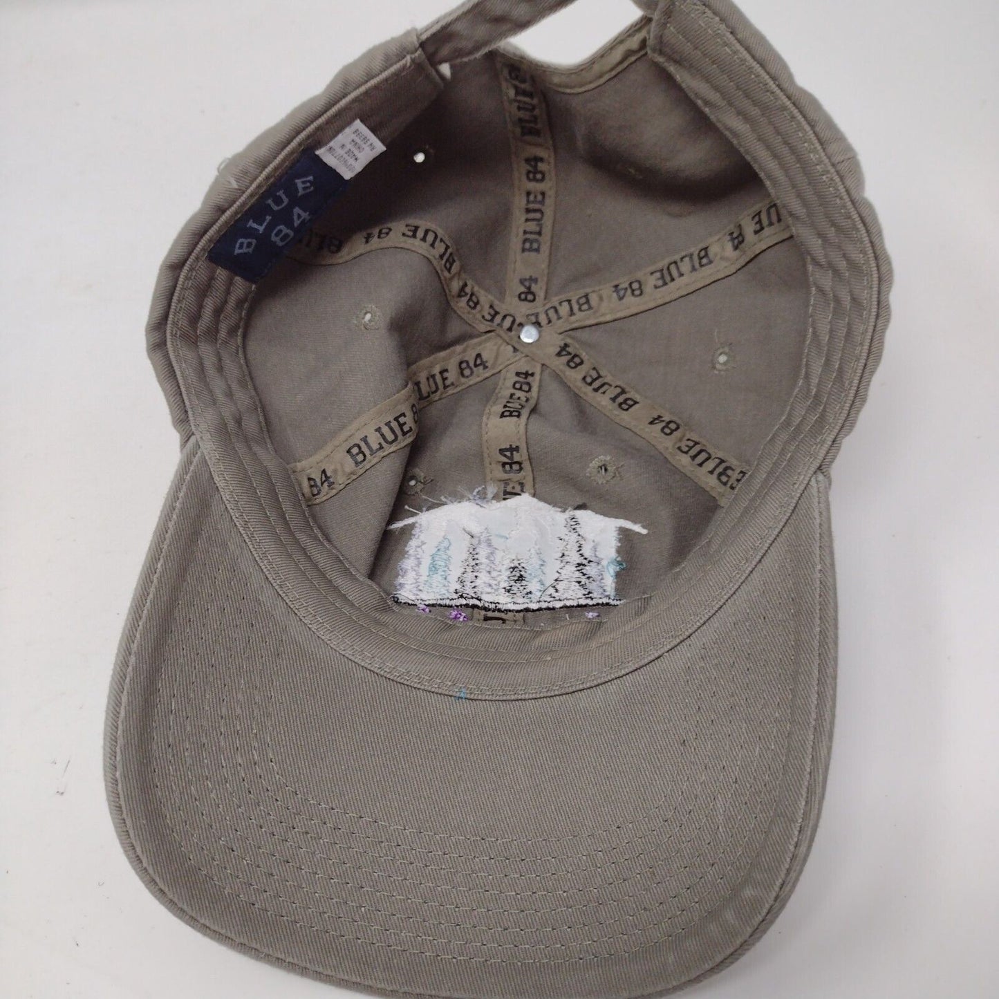 Banff Slideback Hat Gray OSFA Adjustable Embroidered 6 Panel Blue 84