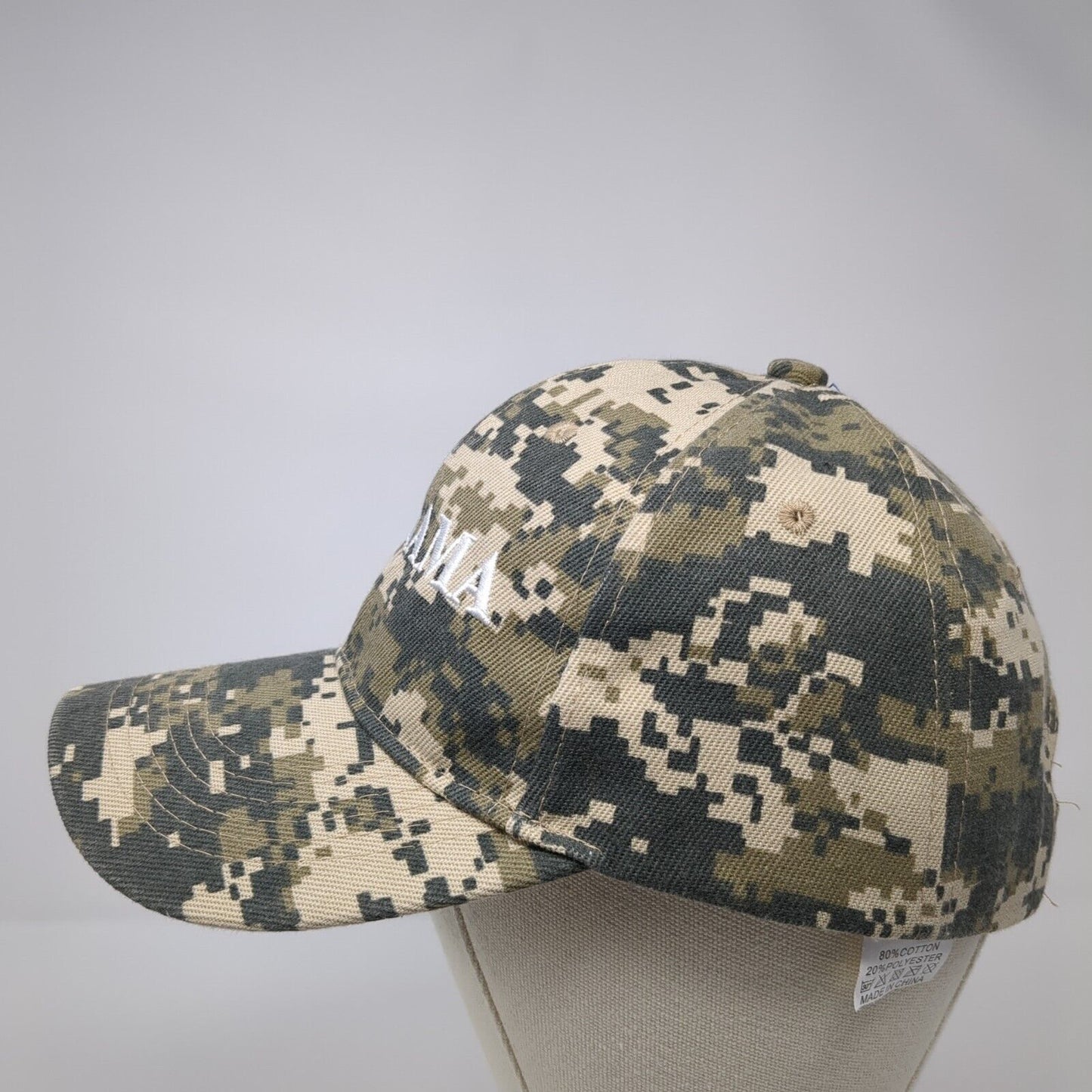 Alabama Strapback Hat Digital Camo One Size Adjustable Embroidered