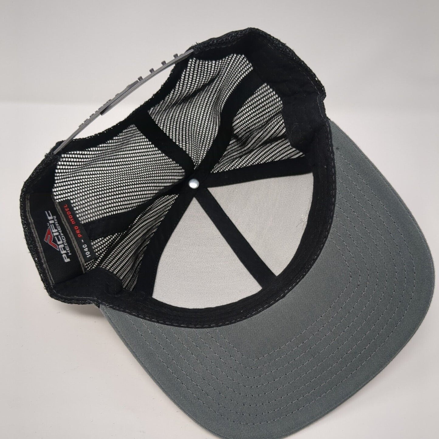 Agri-Access Snapback Trucker Hat Gray OS Adjustable Mesh Back Pacific Headwear