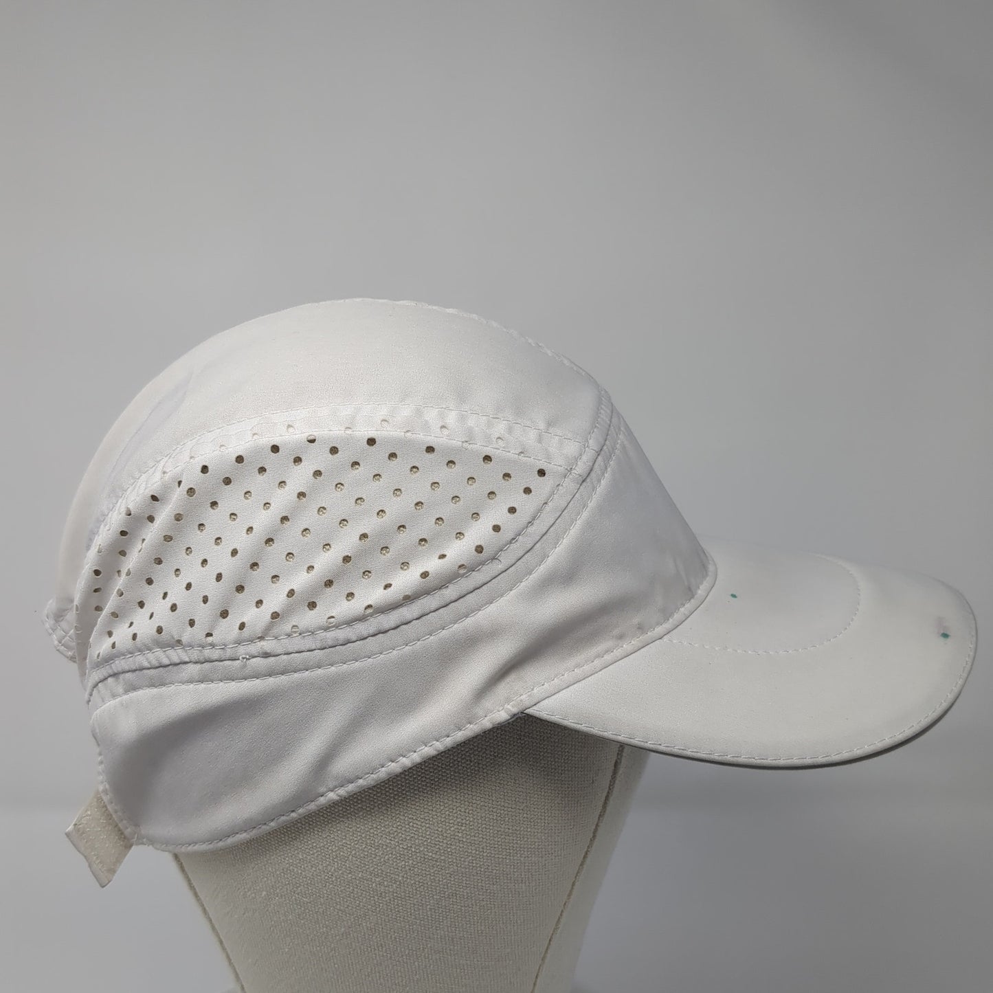 Outdoor Essentials Strapback 5 Panel Hat White One Size Solid Laser Cut