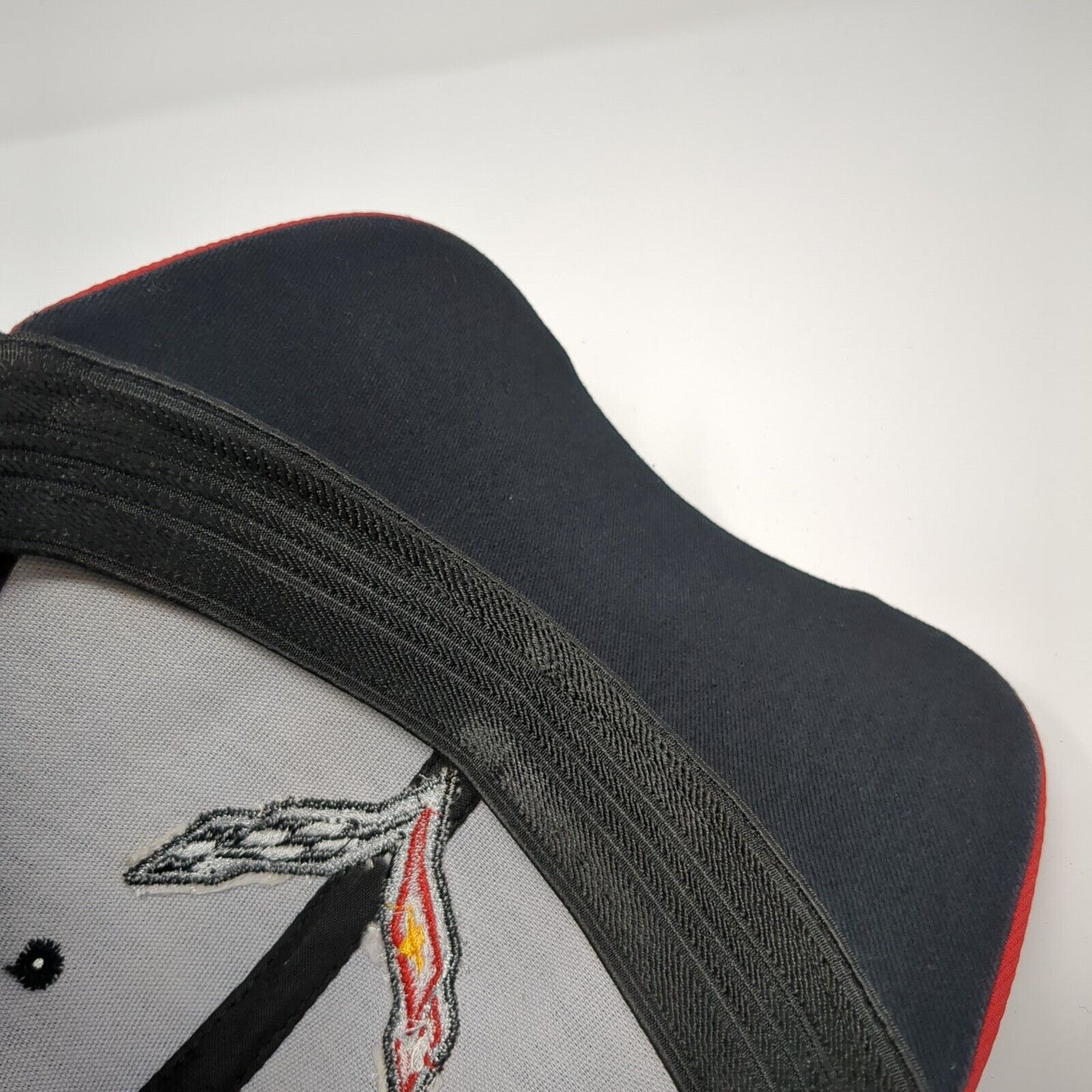 Corvette Fitted Hat Black One Size Lightweight Embroidered 6 Panel GM Official