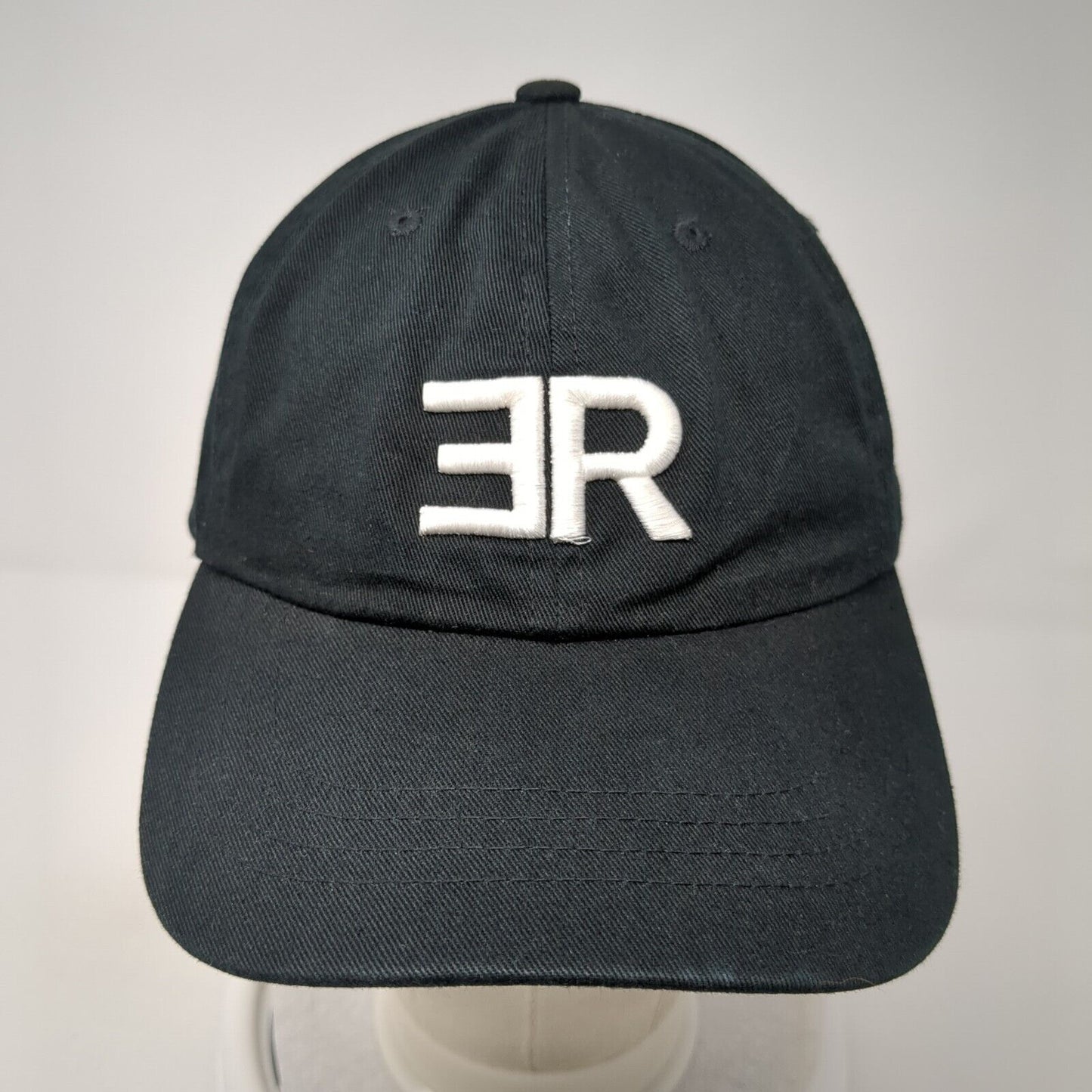 ER Slideback Hat Black One Size Adjustable Embroidered The Classics Yupoong
