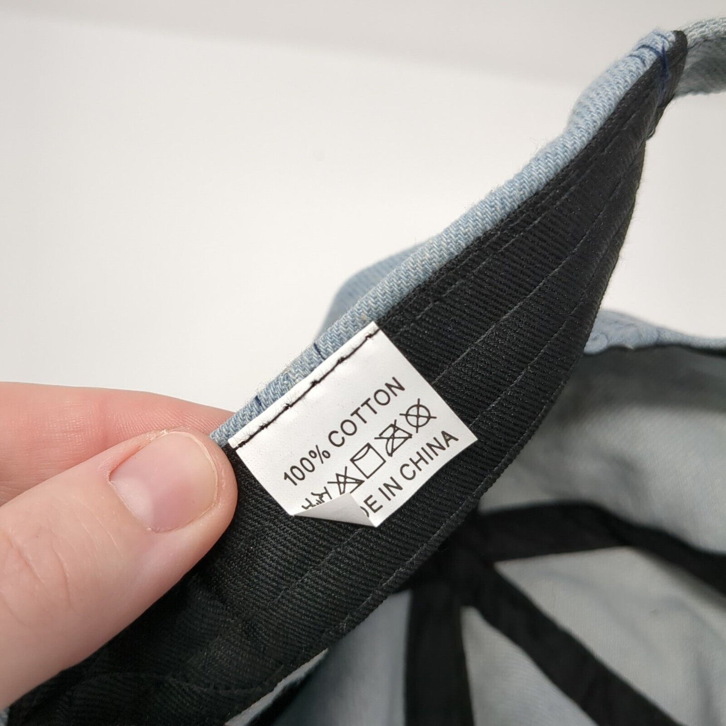 Unbranded Slideback Hat Blue One Size Solid Adjustable Denim Blank