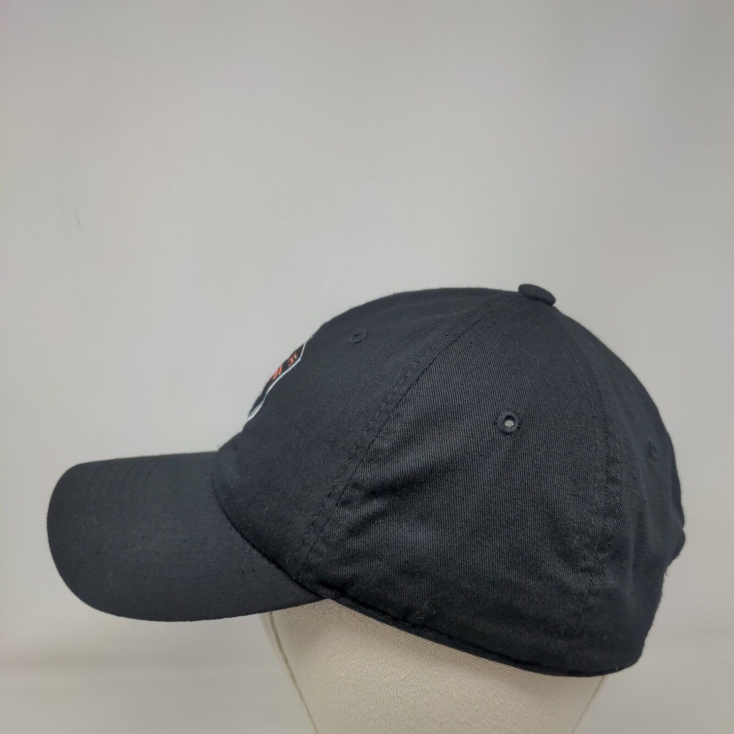 Tesla Slideback Hat Black OSFA Adjustable Vented Holes 6 Panel Cotton