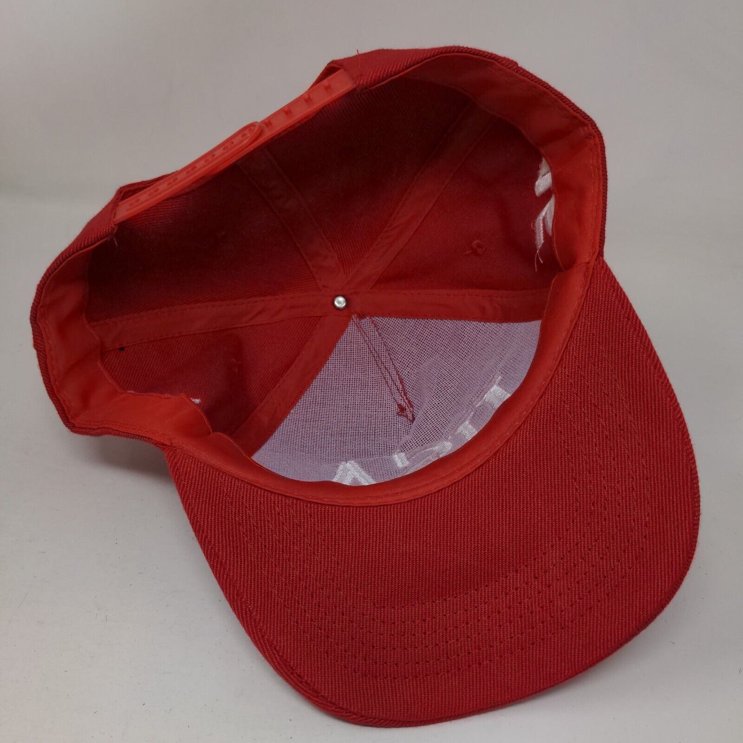 USA Flag Snapback Hat Red One Size Embroidered Adjustable Vent Holes