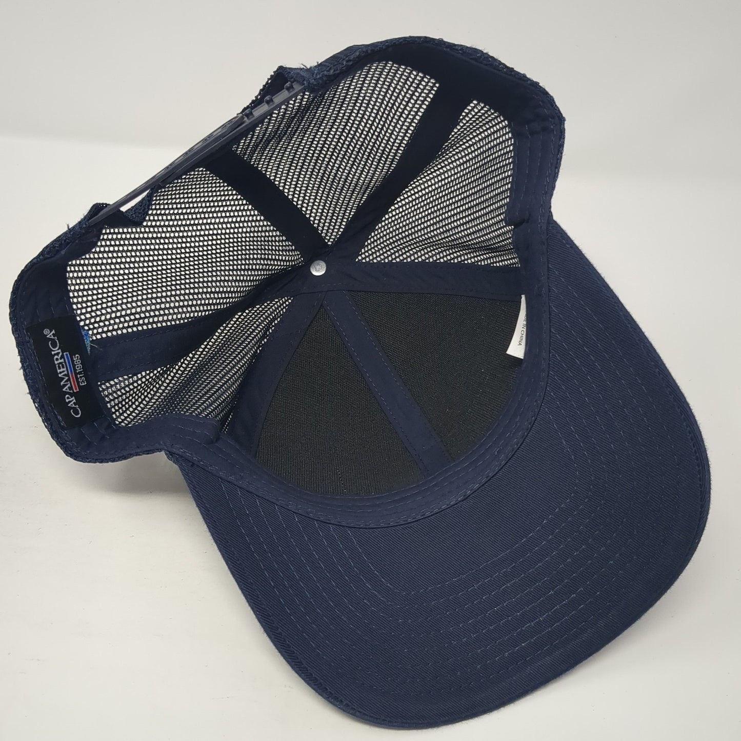 Kount An Equifax Company Snapback Trucker Hat Blue One Size Mesh Back