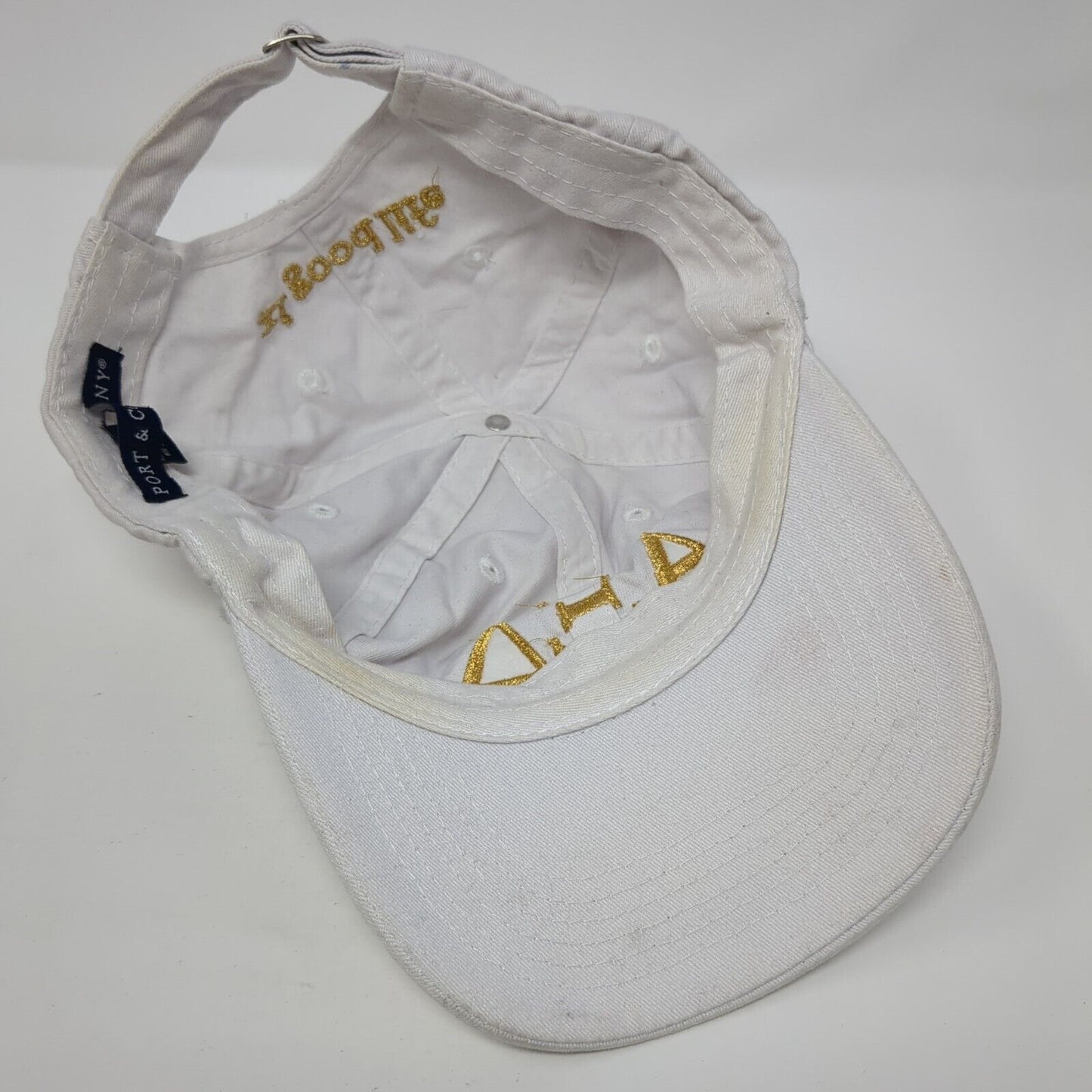 Alpha Xi Delta Good Life Slideback Hat White OS Adjustable Port & Company Cotton