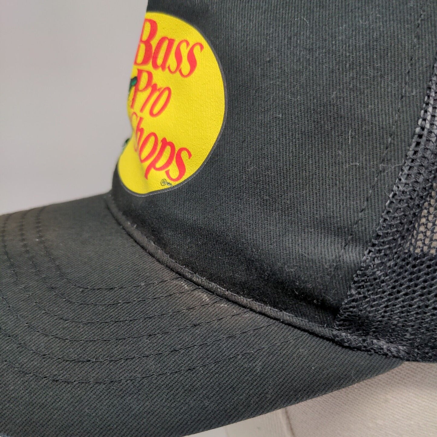 Bass Pro Shops Snapback Mesh Back Trucker Hat Black OSFM Fishing Outdoor