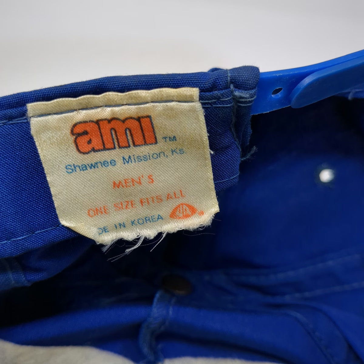 AMI 5 Panel Blue One Size Hat Blue Angels Shield Logo Rope Snapback Flat Brim