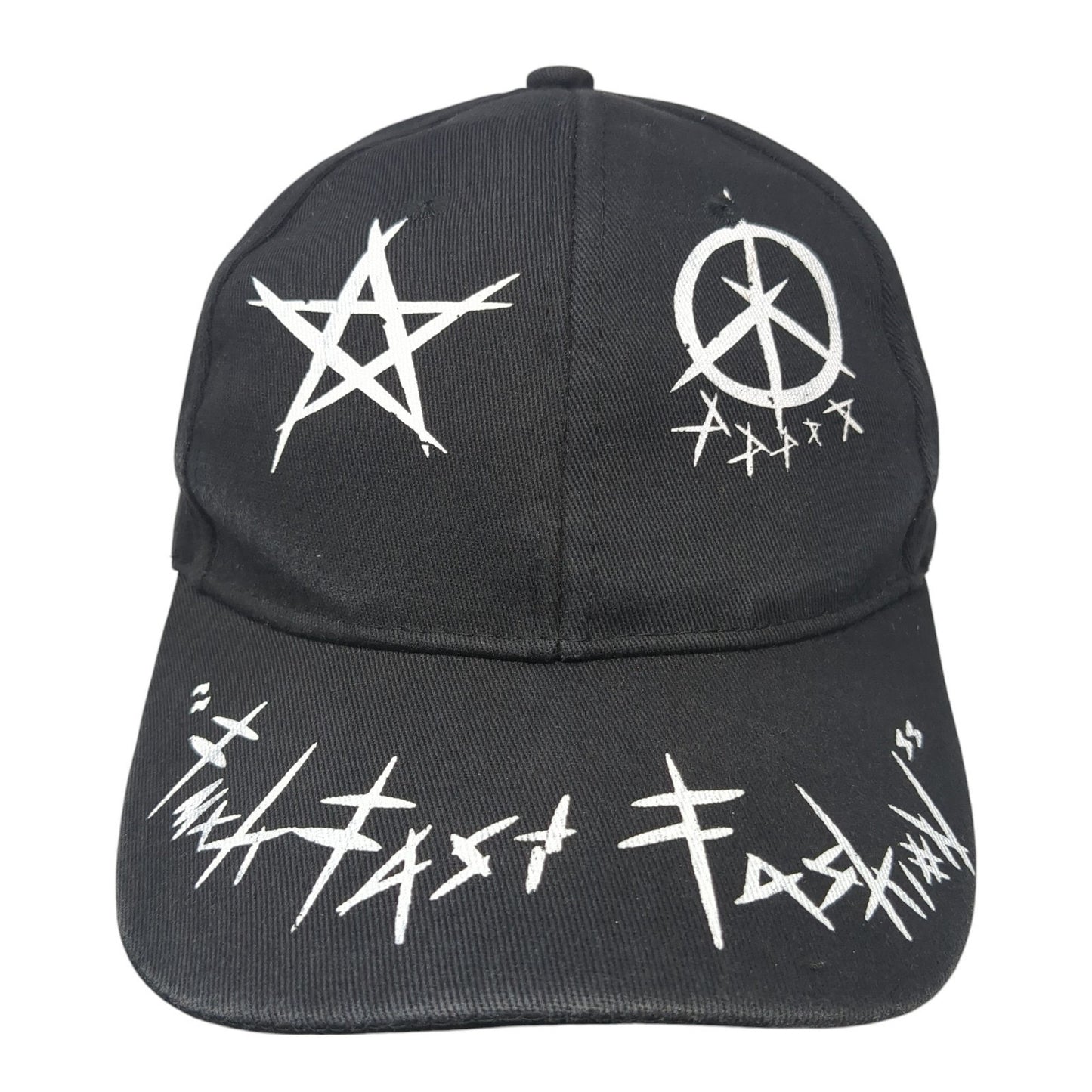SMFK Slideback Hat Black One Size Adjustable Star Logo 6 Panel Outdoor