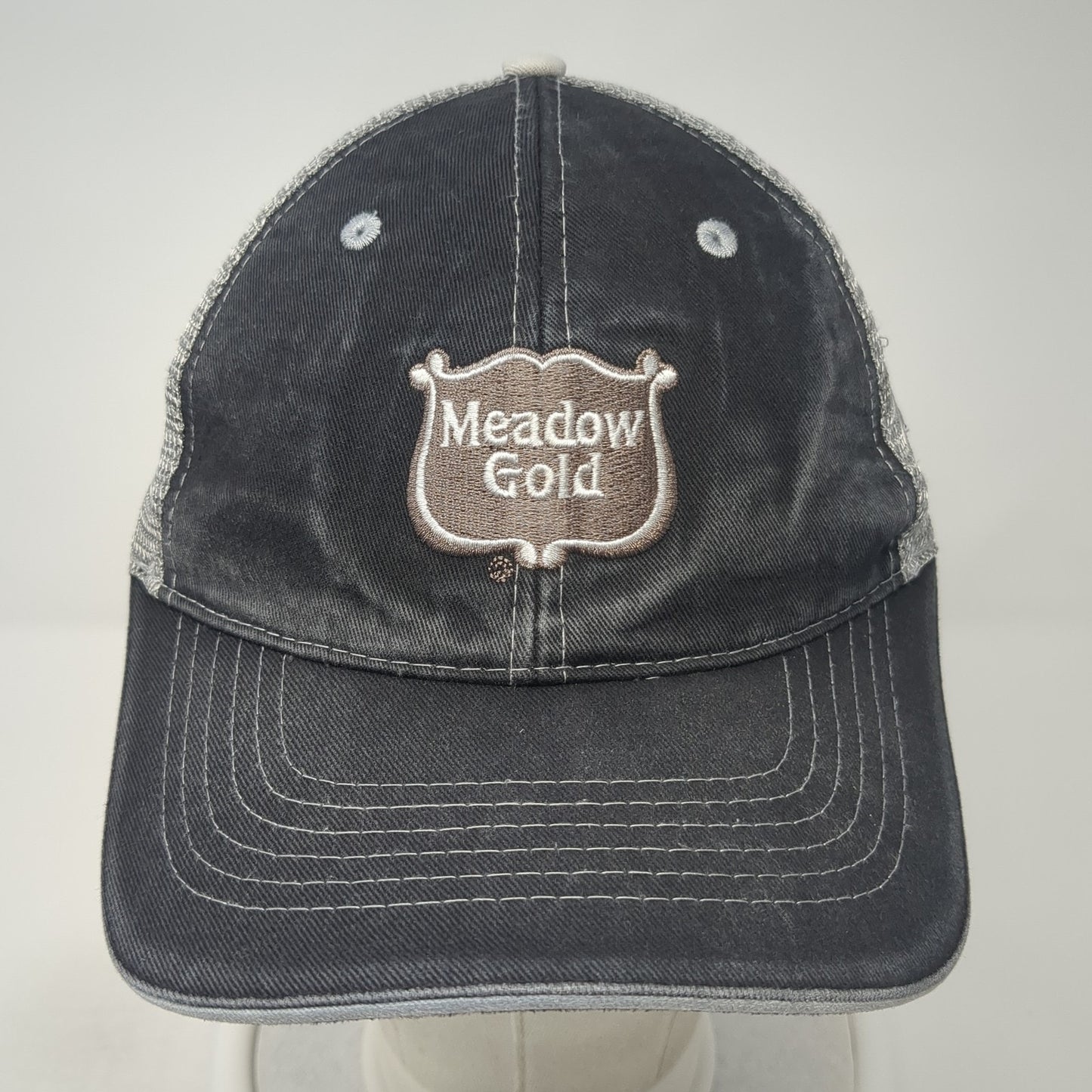 Meadow Gold Snapback Trucker Hat Black OS Adjustable Mesh Back Buck's Athletic