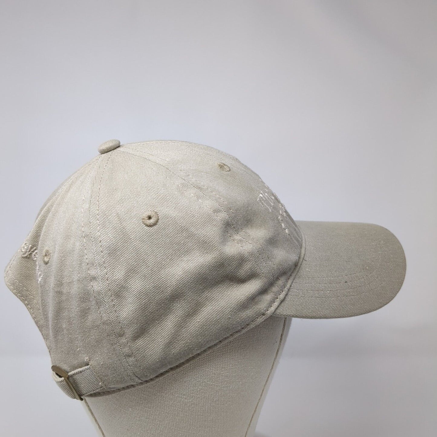 The Seeing Eye Slideback Hat Tan One Size Adjustable Embroidered 6 Panel Cotton