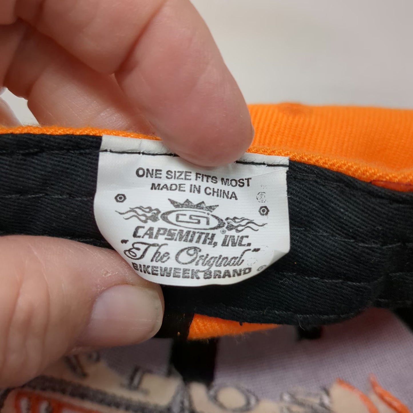 Capsmith Baseball Cap Black Orange One Size 2017 Daytona Beach Bike Week Hat