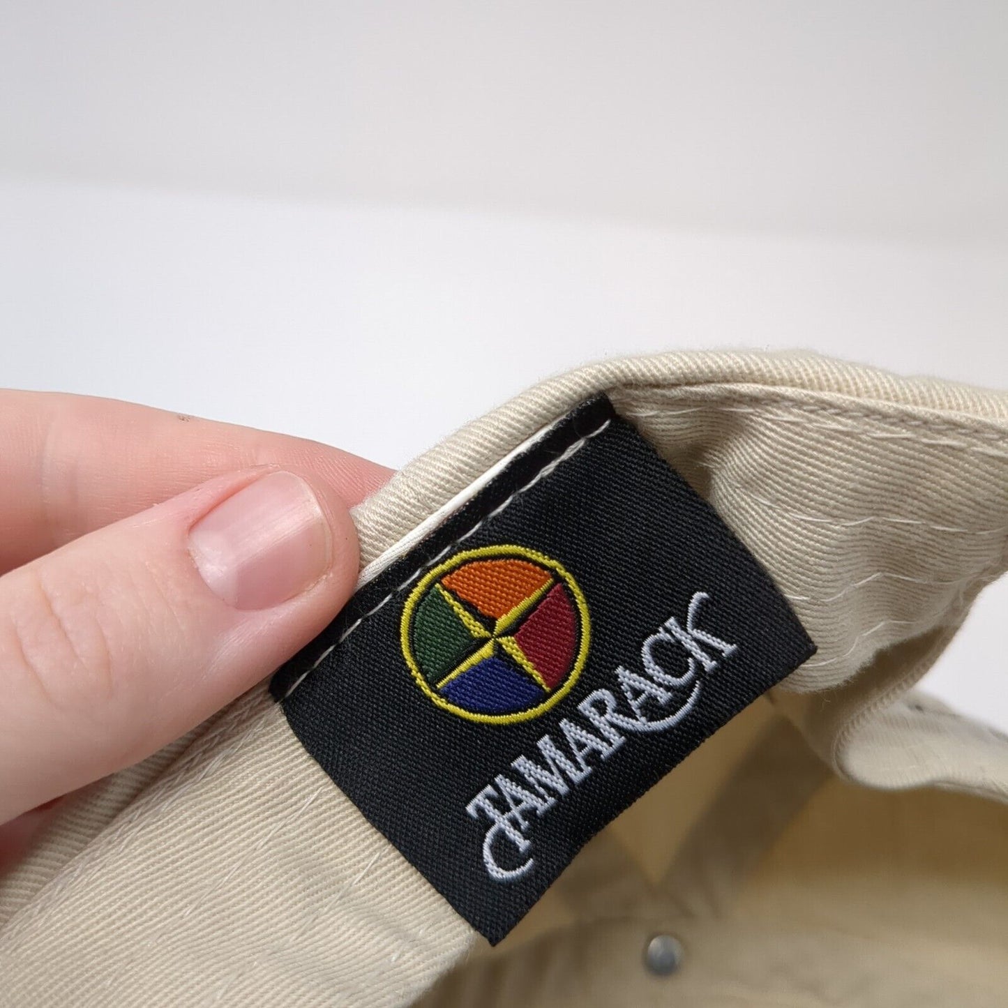 Tamarack Slideback Hat Tan One Size Embroidered Trailhead To Discovery