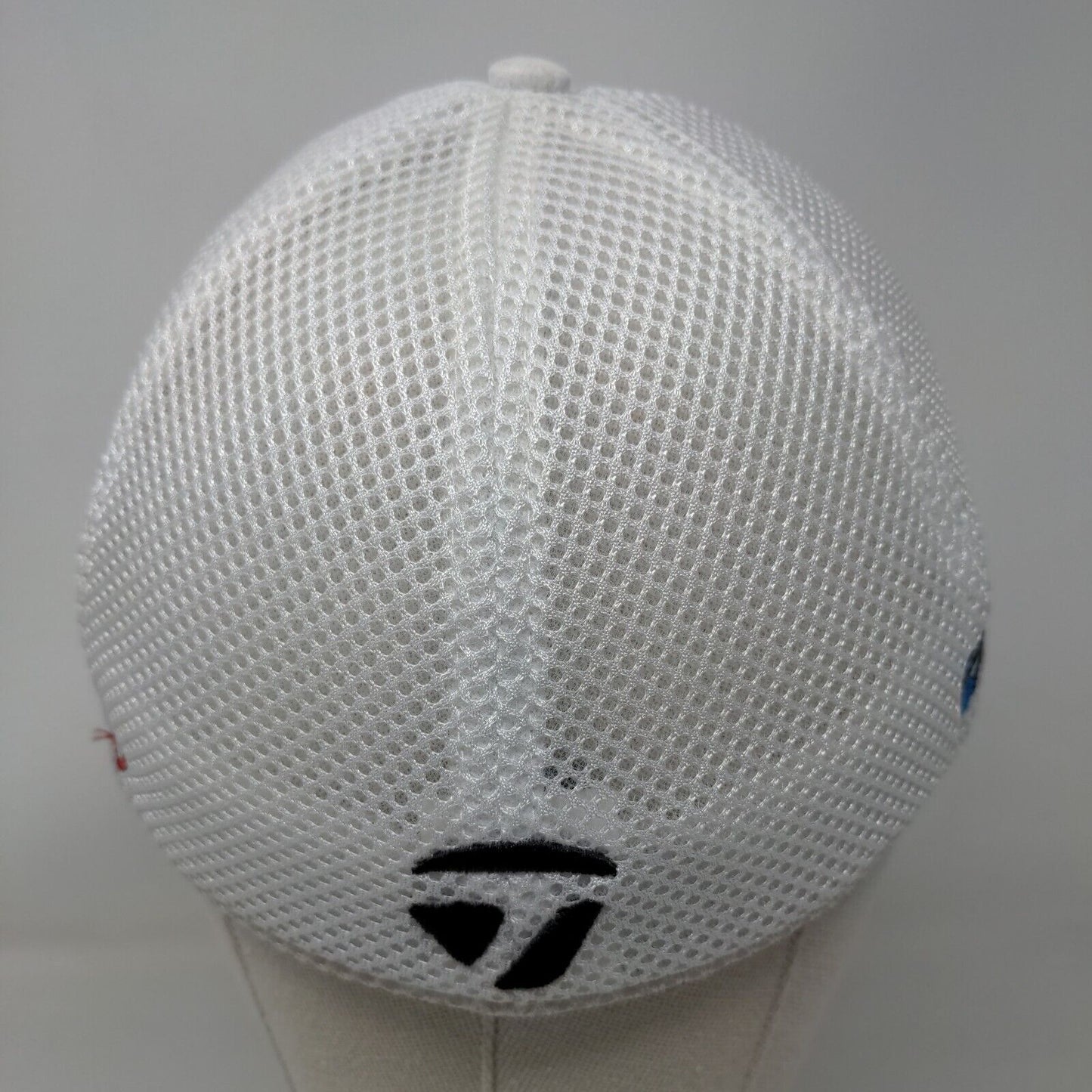 TaylorMade Tour Preferred Fitted Mesh Back Hat White S-M Embroidered